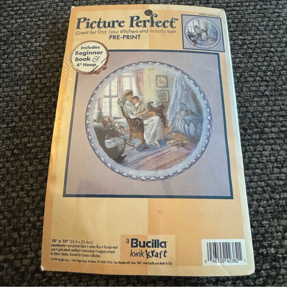 Bucilla Picture Perfect Cross Stitch Kit‎ 42382 Motherhood – Sealed 1999 Vintage